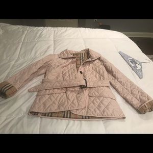 Burberry Quilted Coat, Pale Pink